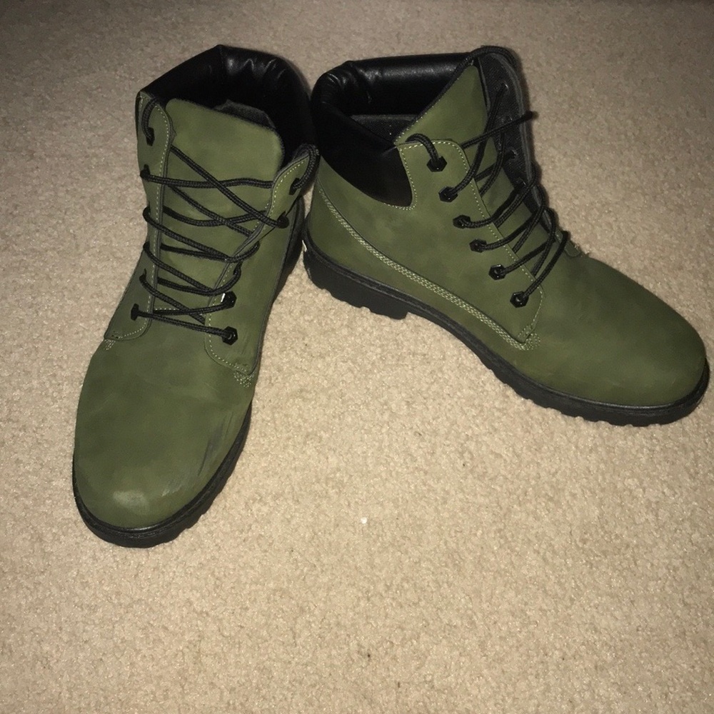 Green Combat Boots
